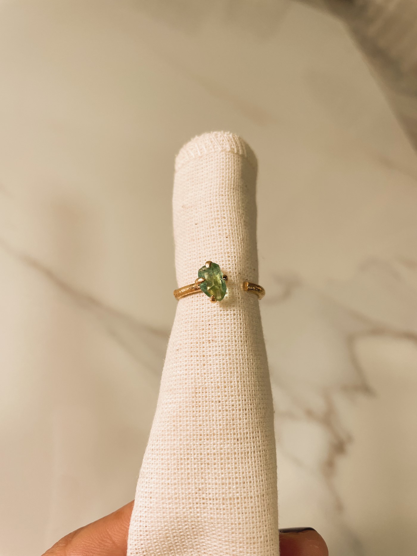 Anillo Gaia Turmalina Verde