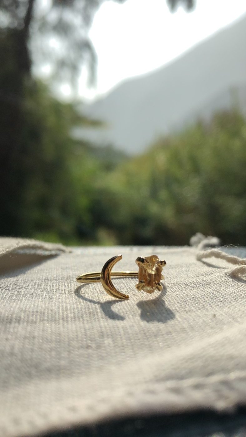 Anillo Luna Citrino