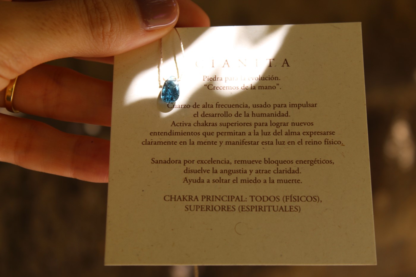 Crystal Thread Necklace Cianita