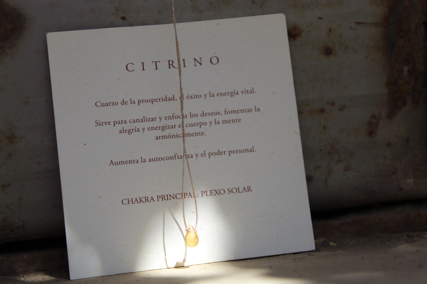 Crystal Thread Necklace Citrino