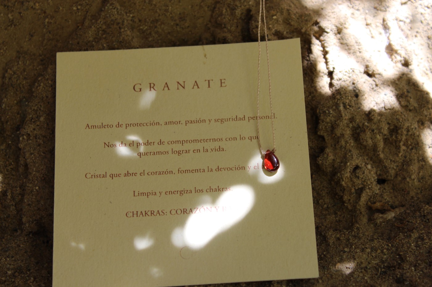Crystal Thread Necklace Granate