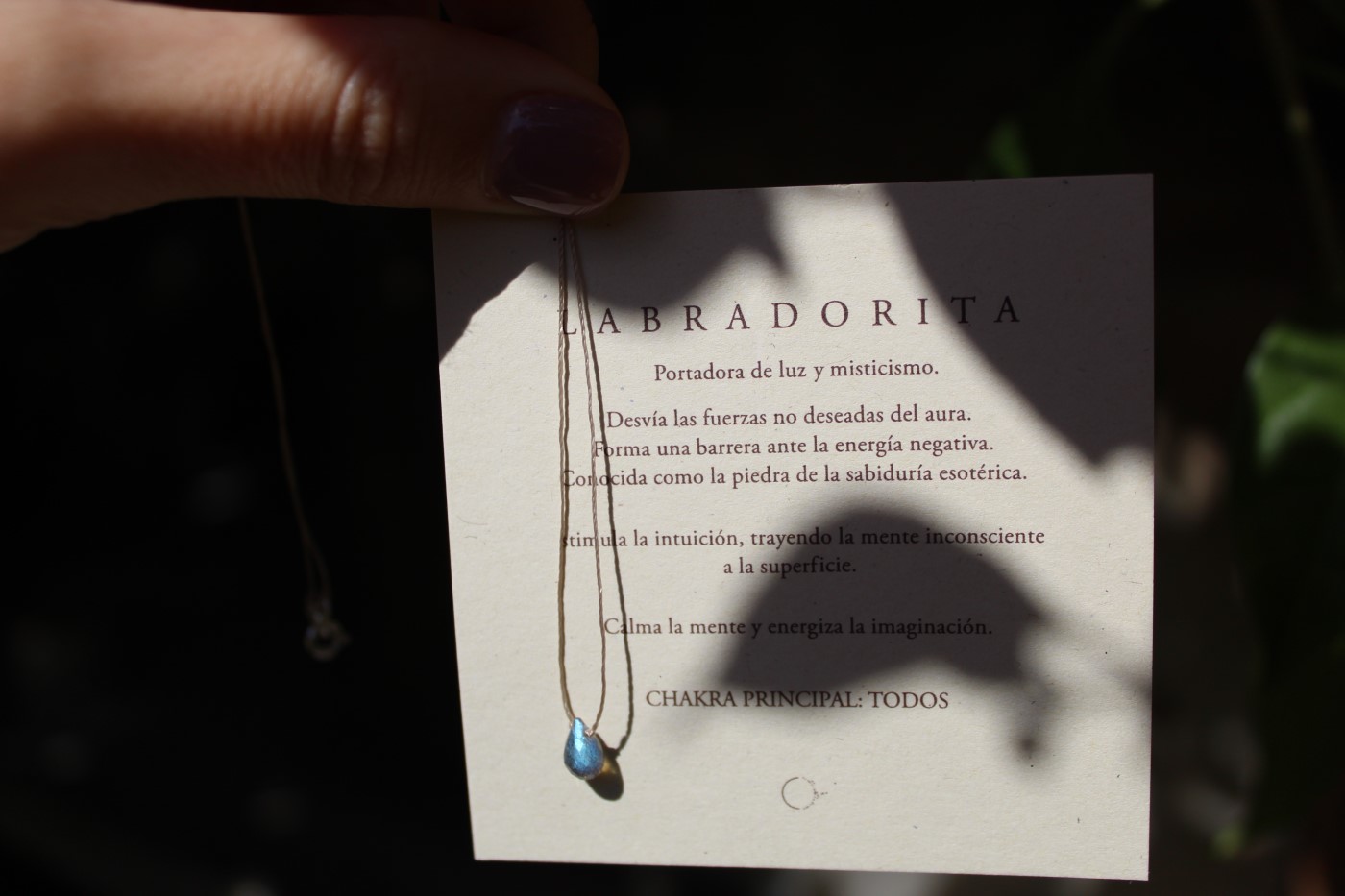 Crystal Thread Necklace Labradorita