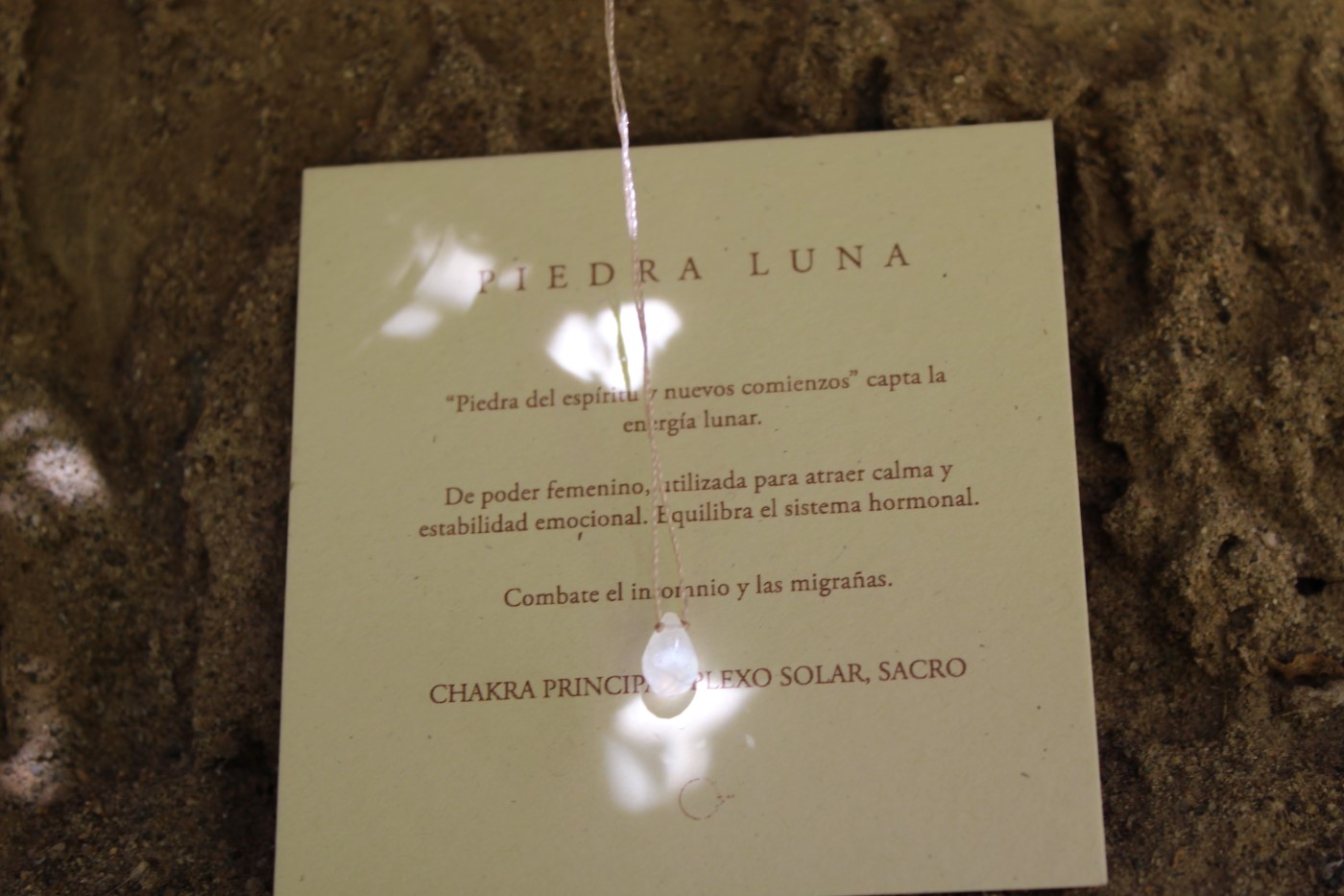 Crystal Thread Necklace Piedra Luna