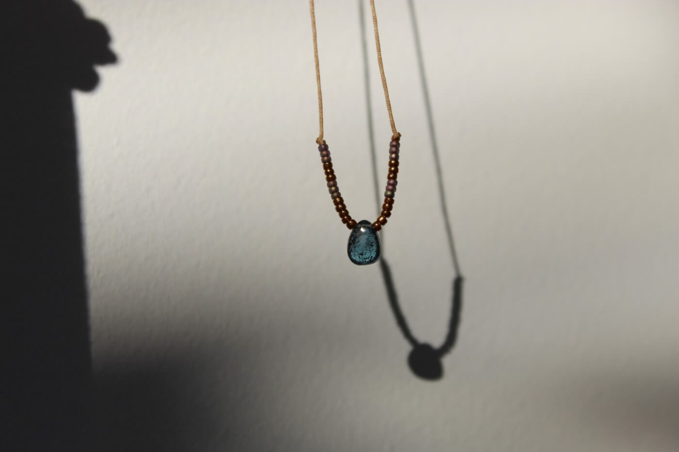 Shanti Necklace w/ Beads Cianita