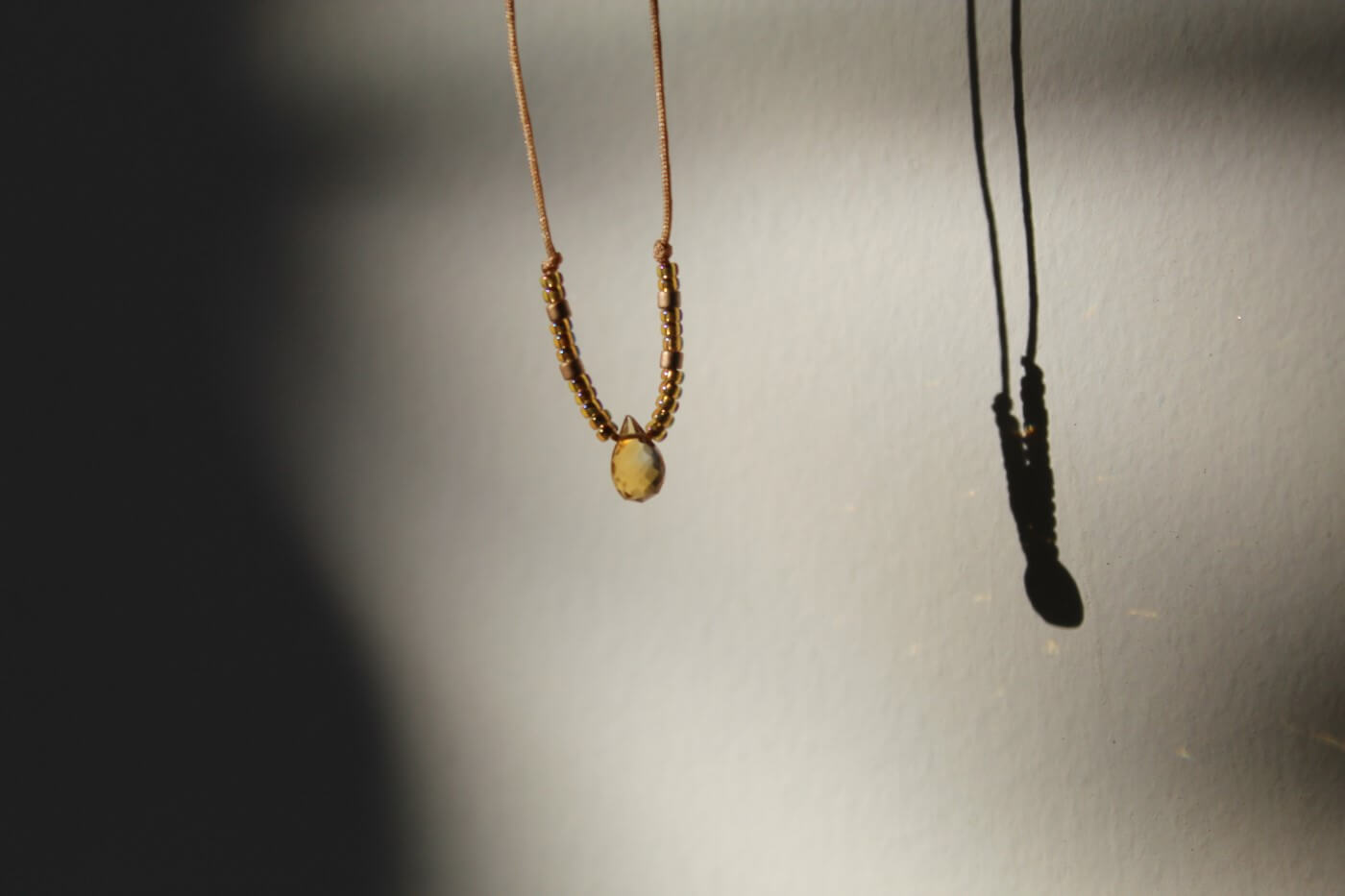 Shanti Necklace w/ Beads Citrino