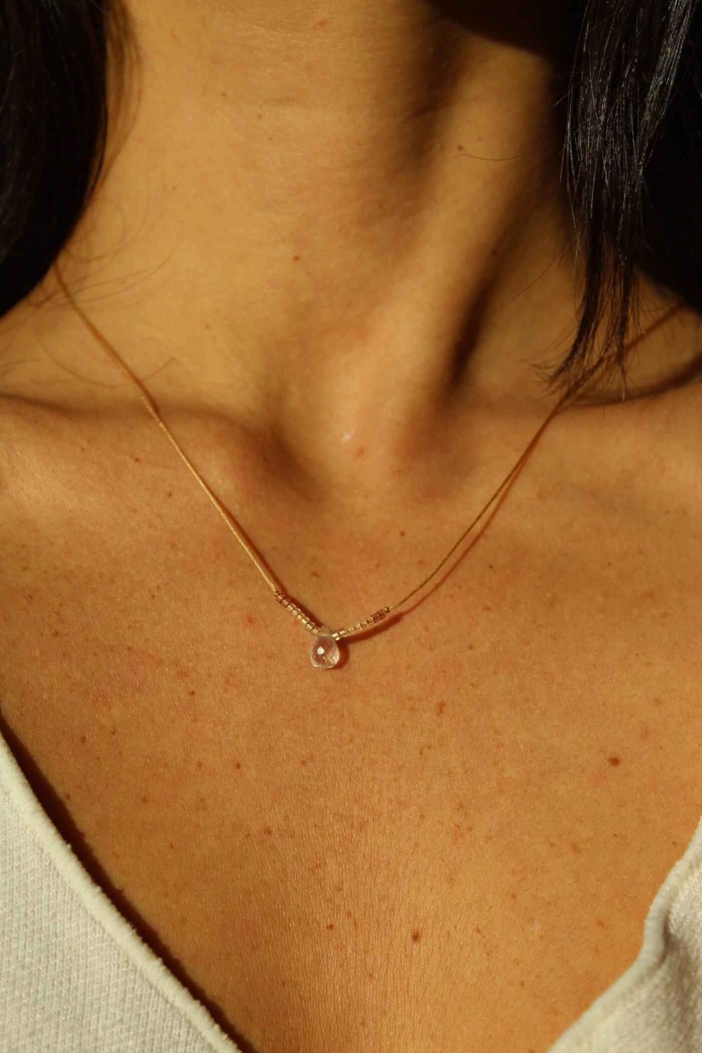 Shanti Necklace w/ Beads Prasiolita